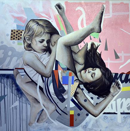 The Sleepers Paradox no 2, Offset print and acrylic on canvas by Emily Blom at Collate Culture